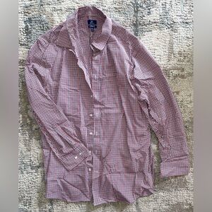 George Men's Red Checkered Classic Fit Shirt size 2XL